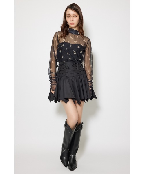rienda(リエンダ)の「2WAYスリーブギャザーシアートップス 秋服(Tシャツ/カットソー・レディース・ベージュ系その他/ブラック/ブラック系その他・FREE)」の20枚目の写真