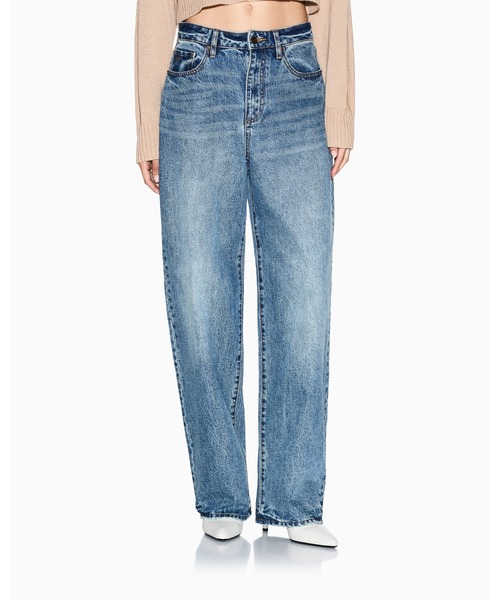 新品【A|X アルマーニ エクスチェンジ】ラインストーン　ブラックデニムスカート A|X アルマーニ エクスチェンジ】オールオーバーロゴ ニット