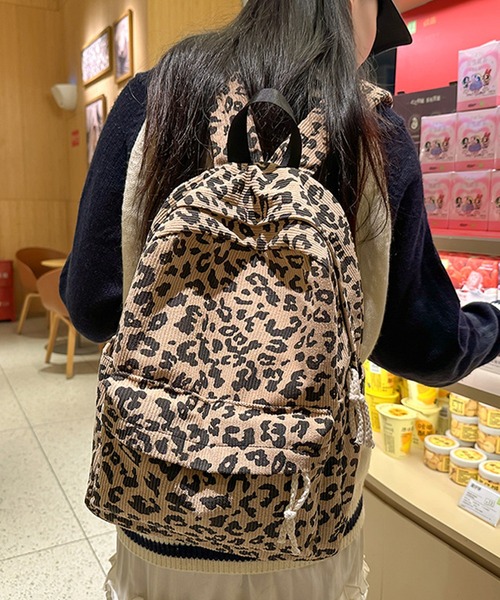 ヒョウ柄 レオパード コーデュロイ リュック cula1240（バックパック