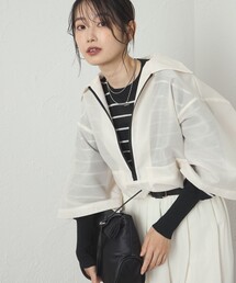CAST: | 【接触冷感】オーガンジージップアップトップス(Tシャツ/カットソー)