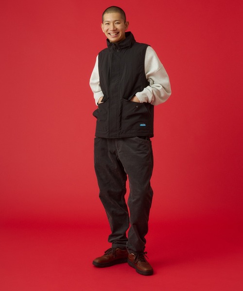 KAVU(カブー)の「KAVU/カブー Green wood Vest/グリーンウッドベスト(ベスト・メンズ・カーキ/ブラック/サンドベージュ・MEDIUM/LARGE/X-LARGE)」の4枚目の写真