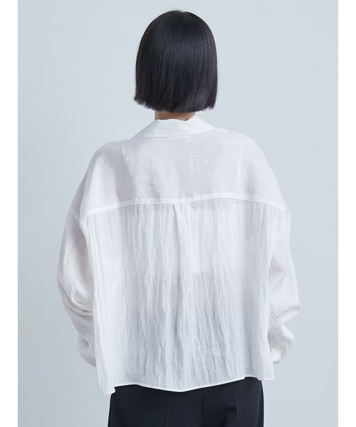 MIESROHE（ミースロエ）の「コンパクトオープンカラーシャツ（シャツ/ブラウス・レディース・ブルー/クリーム/ホワイト・F）」の8枚目の写真