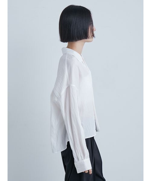 MIESROHE（ミースロエ）の「コンパクトオープンカラーシャツ（シャツ/ブラウス・レディース・ブルー/クリーム/ホワイト・F）」の9枚目の写真