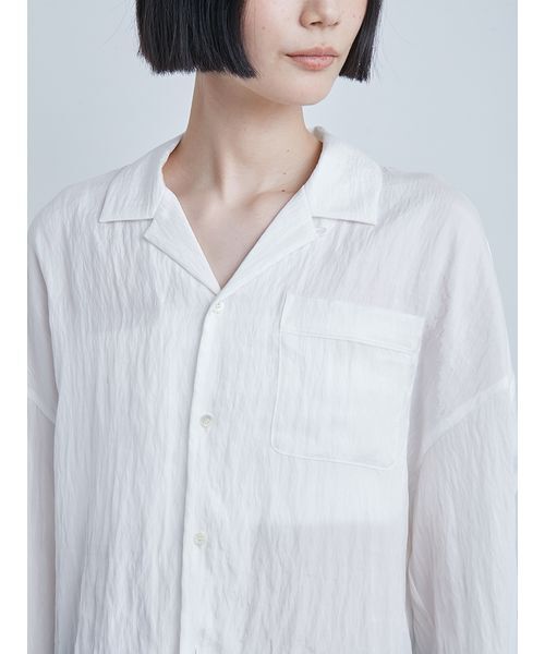 MIESROHE（ミースロエ）の「コンパクトオープンカラーシャツ（シャツ/ブラウス・レディース・ブルー/クリーム/ホワイト・F）」の10枚目の写真