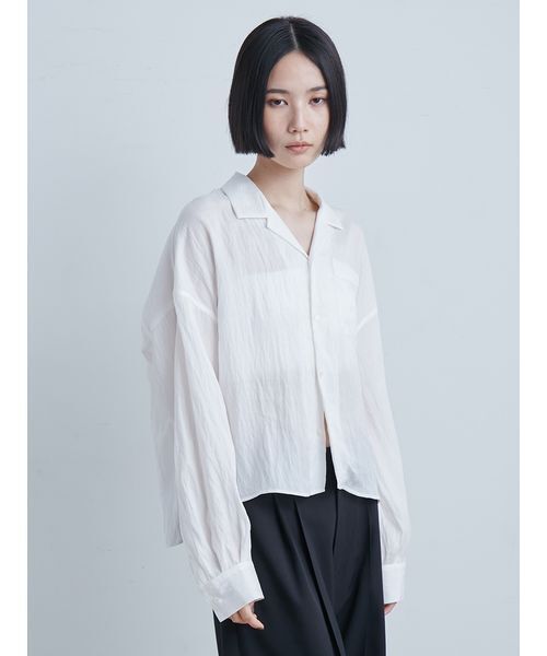 MIESROHE（ミースロエ）の「コンパクトオープンカラーシャツ（シャツ/ブラウス・レディース・ブルー/クリーム/ホワイト・F）」の13枚目の写真