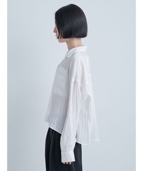 MIESROHE（ミースロエ）の「コンパクトオープンカラーシャツ（シャツ/ブラウス・レディース・ブルー/クリーム/ホワイト・F）」の15枚目の写真