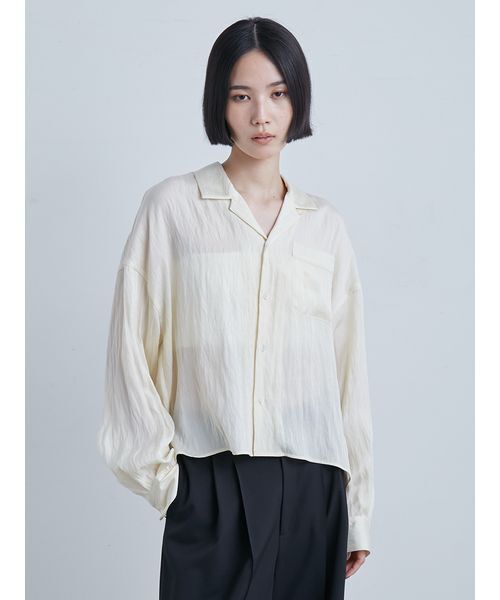 MIESROHE（ミースロエ）の「コンパクトオープンカラーシャツ（シャツ/ブラウス・レディース・ブルー/クリーム/ホワイト・F）」の16枚目の写真