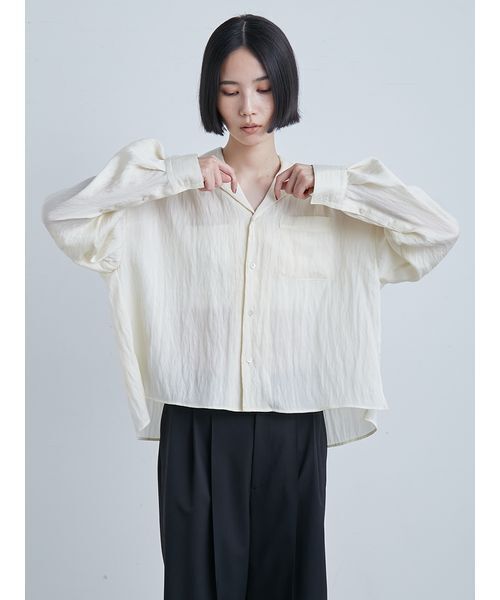 MIESROHE（ミースロエ）の「コンパクトオープンカラーシャツ（シャツ/ブラウス・レディース・ブルー/クリーム/ホワイト・F）」の17枚目の写真