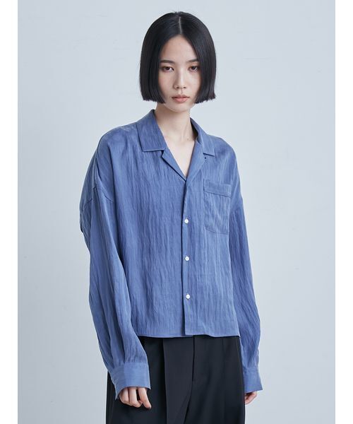 MIESROHE（ミースロエ）の「コンパクトオープンカラーシャツ（シャツ/ブラウス・レディース・ブルー/クリーム/ホワイト・F）」の18枚目の写真