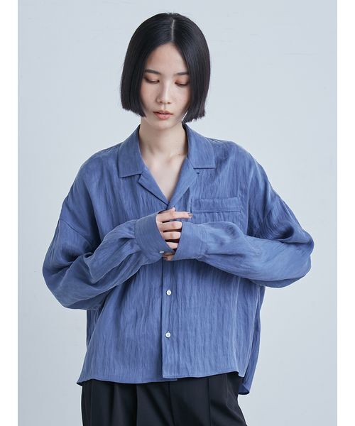 MIESROHE（ミースロエ）の「コンパクトオープンカラーシャツ（シャツ/ブラウス・レディース・ブルー/クリーム/ホワイト・F）」の19枚目の写真