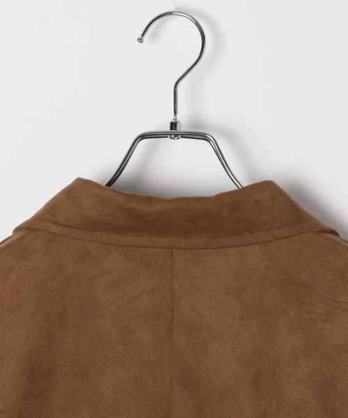 BAYFLOW（ベイフロー）の「[柔らかくて着やすい]フェイクスウェードジャケット（テーラードジャケット・レディース・ダークブラウン/キャメル・FREE）」の15枚目の写真