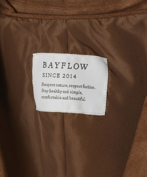 BAYFLOW（ベイフロー）の「[柔らかくて着やすい]フェイクスウェードジャケット（テーラードジャケット・レディース・ダークブラウン/キャメル・FREE）」の17枚目の写真