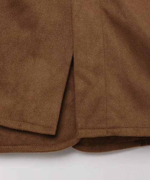 BAYFLOW（ベイフロー）の「[柔らかくて着やすい]フェイクスウェードジャケット（テーラードジャケット・レディース・ダークブラウン/キャメル・FREE）」の20枚目の写真