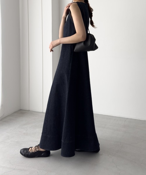 CANAL JEAN（キャナルジーン）の「デニムワンピース（ワンピース・レディース・ネイビー・マルチサイズ）」の2枚目の写真