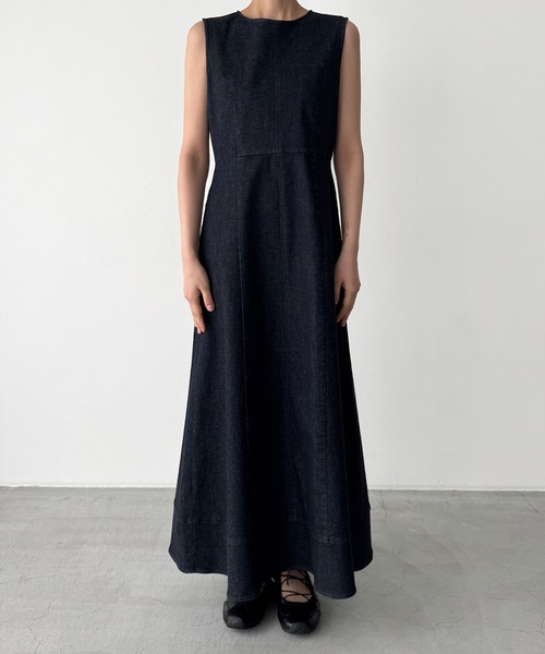 CANAL JEAN（キャナルジーン）の「デニムワンピース（ワンピース・レディース・ネイビー・マルチサイズ）」の10枚目の写真