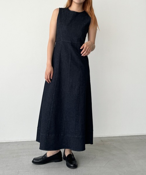 CANAL JEAN（キャナルジーン）の「デニムワンピース（ワンピース・レディース・ネイビー・マルチサイズ）」の7枚目の写真