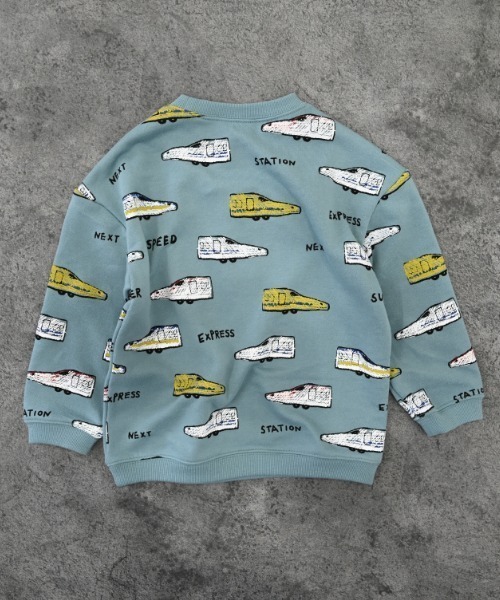 nicohrat（ニコフラート）の「nicohrat/ニコフラート 新幹線柄　トレーナー（スウェット・キッズ・ラベンダー/ブルー/グレー・100cm/110cm/120cm/130cm/140cm/90cm）」の20枚目の写真