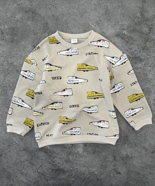 nicohrat（ニコフラート）の「nicohrat/ニコフラート 新幹線柄　トレーナー（スウェット・キッズ・ラベンダー/ブルー/グレー・100cm/110cm/120cm/130cm/140cm/90cm）」の21枚目の写真