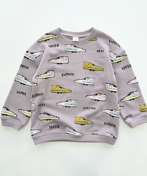 nicohrat（ニコフラート）の「nicohrat/ニコフラート 新幹線柄　トレーナー（スウェット・キッズ・ラベンダー/ブルー/グレー・100cm/110cm/120cm/130cm/140cm/90cm）」の10枚目の写真