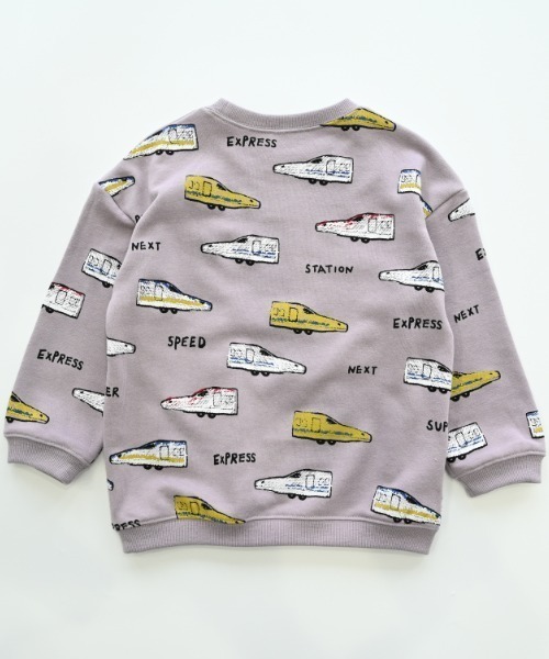 nicohrat（ニコフラート）の「nicohrat/ニコフラート 新幹線柄　トレーナー（スウェット・キッズ・ラベンダー/ブルー/グレー・100cm/110cm/120cm/130cm/140cm/90cm）」の11枚目の写真