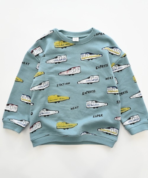 nicohrat（ニコフラート）の「nicohrat/ニコフラート 新幹線柄　トレーナー（スウェット・キッズ・ラベンダー/ブルー/グレー・100cm/110cm/120cm/130cm/140cm/90cm）」の13枚目の写真
