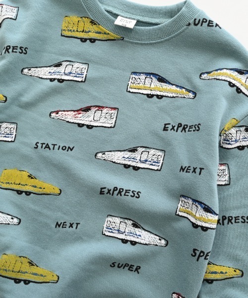 nicohrat（ニコフラート）の「nicohrat/ニコフラート 新幹線柄　トレーナー（スウェット・キッズ・ラベンダー/ブルー/グレー・100cm/110cm/120cm/130cm/140cm/90cm）」の14枚目の写真