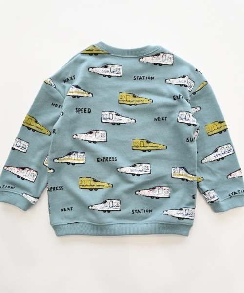 nicohrat（ニコフラート）の「nicohrat/ニコフラート 新幹線柄　トレーナー（スウェット・キッズ・ラベンダー/ブルー/グレー・100cm/110cm/120cm/130cm/140cm/90cm）」の15枚目の写真