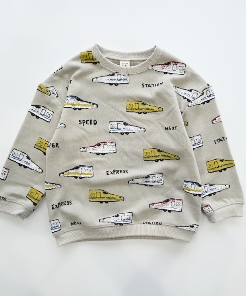 nicohrat（ニコフラート）の「nicohrat/ニコフラート 新幹線柄　トレーナー（スウェット・キッズ・ラベンダー/ブルー/グレー・100cm/110cm/120cm/130cm/140cm/90cm）」の16枚目の写真