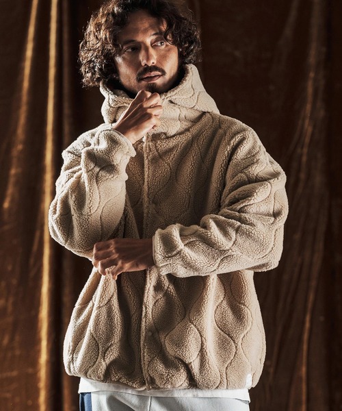 mj10978-Boa Quilt Hoodie ボアキルティングブルゾン(AG05-005acf