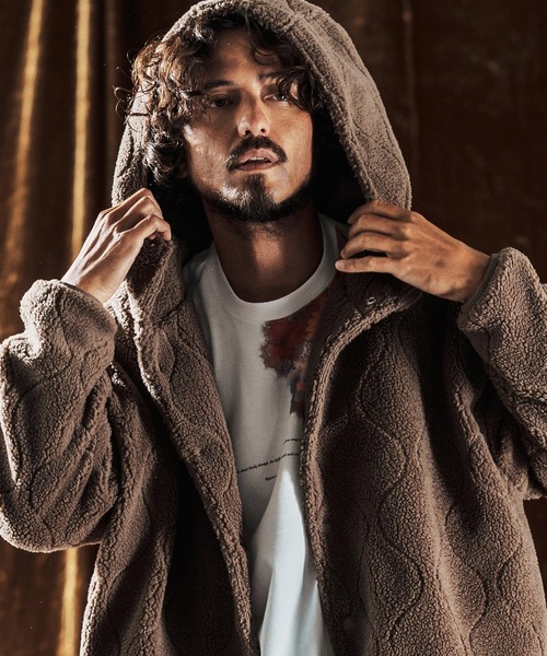 mj10978-Boa Quilt Hoodie ボアキルティングブルゾン(AG05-005acf