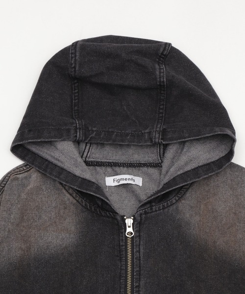 Figments（フィグメンツ）の「ダスティフードデニムブルゾン（ブルゾン・レディース・ブラック・FREE）」の3枚目の写真