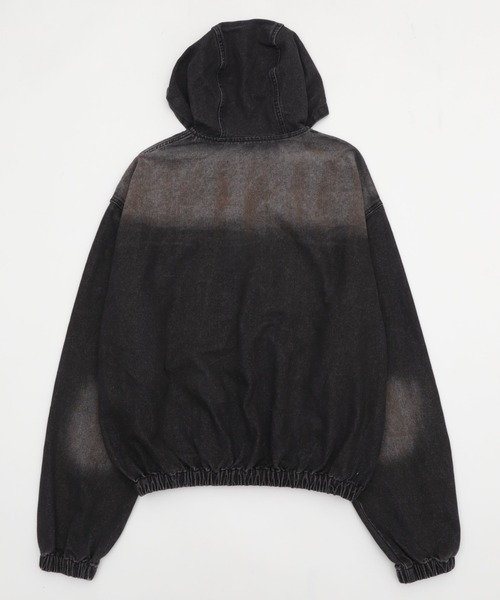 Figments（フィグメンツ）の「ダスティフードデニムブルゾン（ブルゾン・レディース・ブラック・FREE）」の4枚目の写真