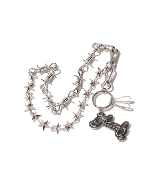 glamb(グラム)の「Spiky Wallet Chain Necklace / スパイキーウォレットチェーンネックレス(ネックレス・メンズ・シルバー・FREE)」の1枚目の写真