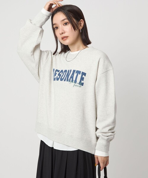 green label relaxing（グリーンレーベルリラクシング）の「【WEB限定】＜at ease＞ロゴ スウェット プルオーバー（スウェット・レディース・グレー/ダークグレー/ネイビー・FREE）」の9枚目の写真