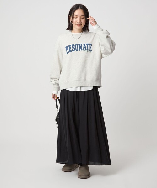 green label relaxing（グリーンレーベルリラクシング）の「【WEB限定】＜at ease＞ロゴ スウェット プルオーバー（スウェット・レディース・グレー/ダークグレー/ネイビー・FREE）」の11枚目の写真