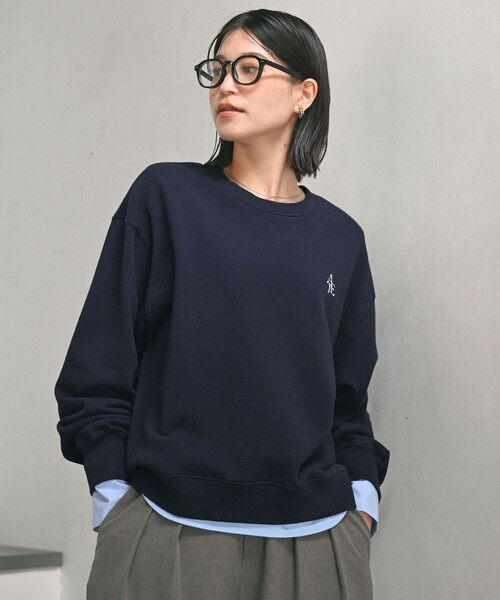 green label relaxing（グリーンレーベルリラクシング）の「【WEB限定】＜at ease＞ロゴ スウェット プルオーバー（スウェット・レディース・グレー/ダークグレー/ネイビー・FREE）」の12枚目の写真