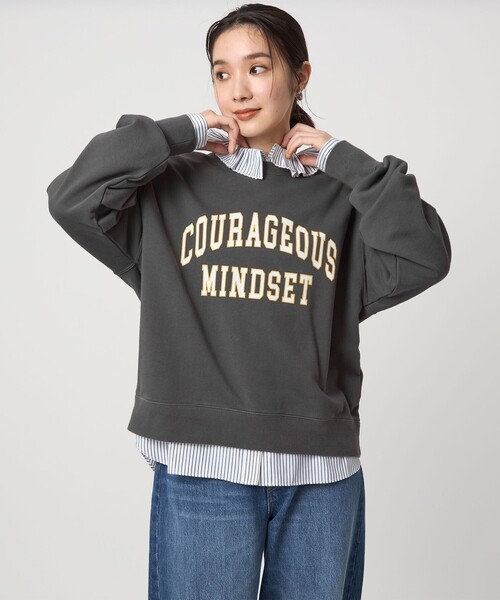 green label relaxing（グリーンレーベルリラクシング）の「【WEB限定】＜at ease＞ロゴ スウェット プルオーバー（スウェット・レディース・グレー/ダークグレー/ネイビー・FREE）」の20枚目の写真