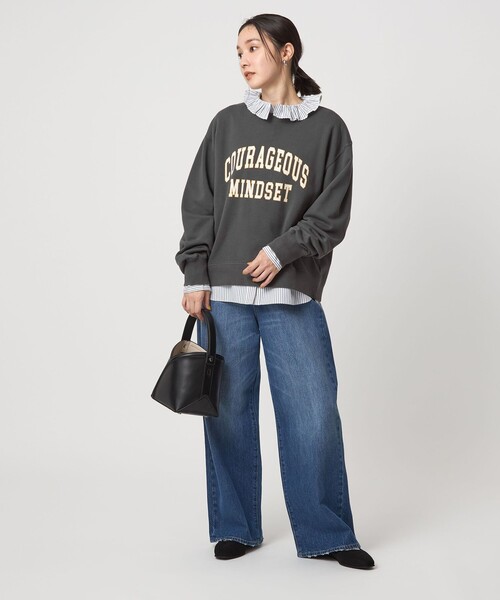 green label relaxing（グリーンレーベルリラクシング）の「【WEB限定】＜at ease＞ロゴ スウェット プルオーバー（スウェット・レディース・グレー/ダークグレー/ネイビー・FREE）」の21枚目の写真