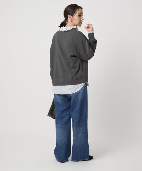 green label relaxing（グリーンレーベルリラクシング）の「【WEB限定】＜at ease＞ロゴ スウェット プルオーバー（スウェット・レディース・グレー/ダークグレー/ネイビー・FREE）」の22枚目の写真