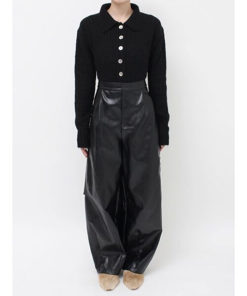Htage(テージ)の「【Htage】フェイクレザータックカーブパンツ(その他パンツ・レディース・ブラック/ボルドー・SMALL/MEDIUM)」の18枚目の写真