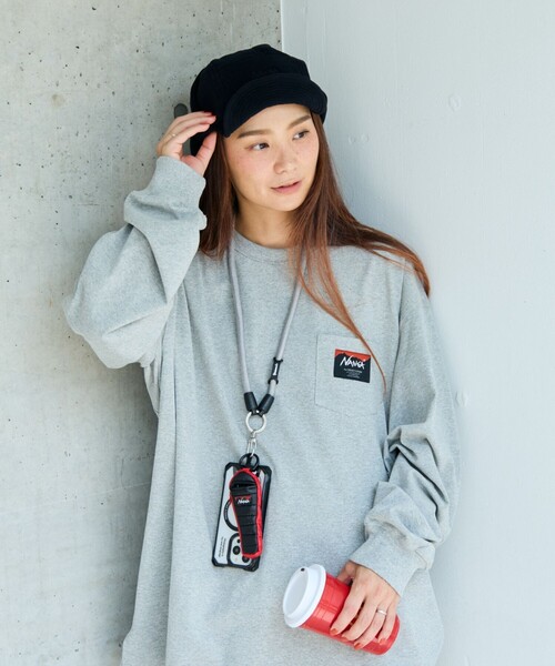 ナンガ フリークスストア 別注エコハイブリッド ポケットロングスリーブTシャツ NANGA × FREAK'S STORE/ナンガ × フリークスストア 別注 ECO