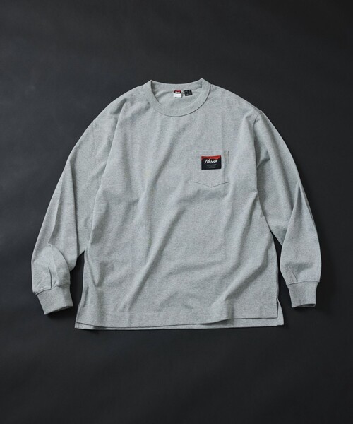 ナンガ フリークスストア 別注エコハイブリッド ポケットロングスリーブTシャツ 楽天市場】NANGA（ナンガ） エコハイブリッド ボックスロゴ エン