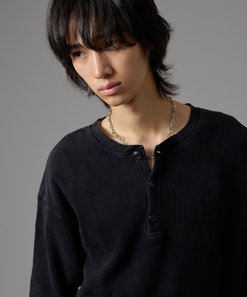kutir（クティール）の「DRAWSTRING HENLEY NECK THERMAL／ドロー