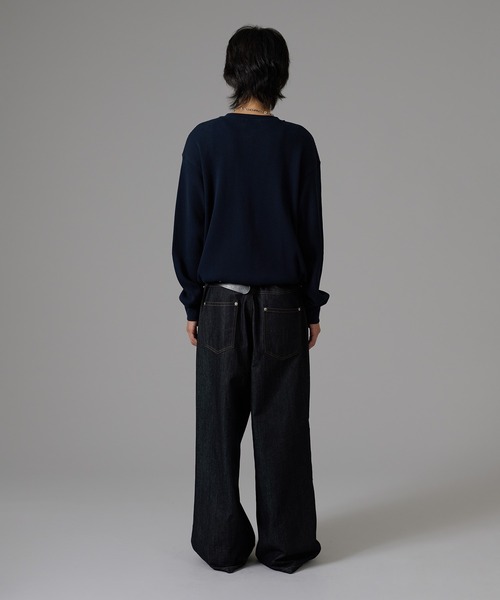 kutir（クティール）の「DRAWSTRING HENLEY NECK THERMAL／ドローコードヘンリーネックサーマル（Tシャツ/カットソー・メンズ・ボルドー/ブラウン/ブラック系/ネイビー/ブラック/杢グレー/チャコールグレー・X-LARGE/LARGE/MEDIUM）」の10枚目の写真