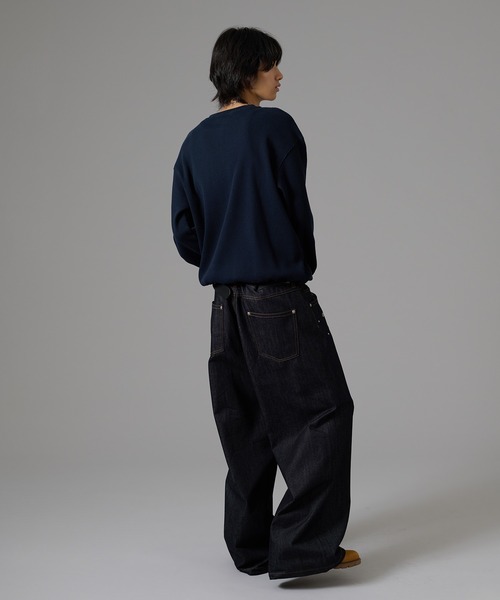 kutir（クティール）の「DRAWSTRING HENLEY NECK THERMAL／ドローコードヘンリーネックサーマル（Tシャツ/カットソー・メンズ・ボルドー/ブラウン/ブラック系/ネイビー/ブラック/杢グレー/チャコールグレー・X-LARGE/LARGE/MEDIUM）」の15枚目の写真