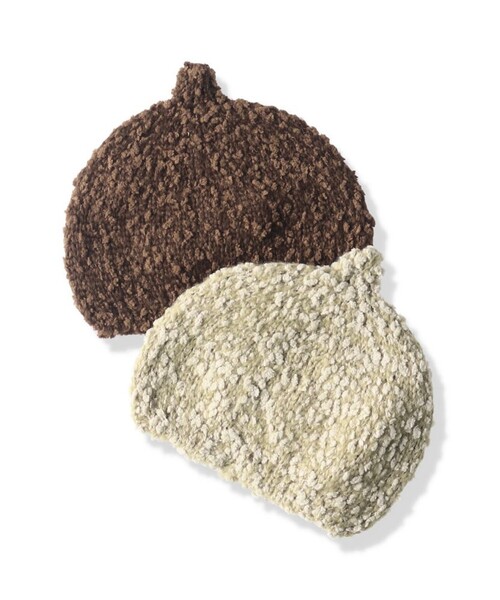 BRANSHES(ブランシェス)の「【ベビー】とんがりニット帽(ニットキャップ/ビーニー・キッズ・ベージュ/ブラウン・FREE)」の4枚目の写真