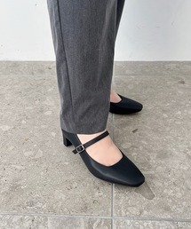 ORiental TRaffic | スクエアトゥストラップヒールパンプス/R-3006(パンプス)