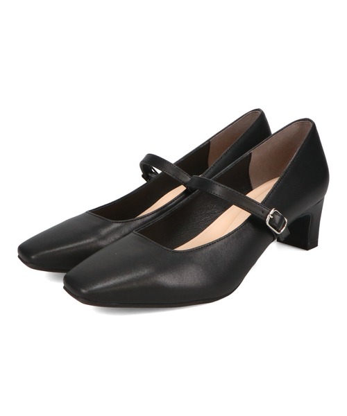 ORiental TRaffic（オリエンタルトラフィック）の「スクエアトゥストラップヒールパンプス/R-3006（パンプス・レディース・ブラック・33/42/43/35/36/37/34/40/38/39/41）」の6枚目の写真