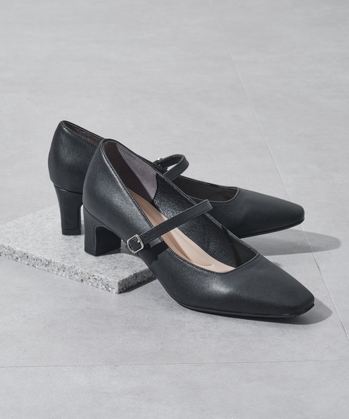 ORiental TRaffic（オリエンタルトラフィック）の「スクエアトゥストラップヒールパンプス/R-3006（パンプス・レディース・ブラック・33/42/43/35/36/37/34/40/38/39/41）」の9枚目の写真