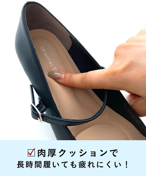 ORiental TRaffic（オリエンタルトラフィック）の「スクエアトゥストラップヒールパンプス/R-3006（パンプス・レディース・ブラック・33/42/43/35/36/37/34/40/38/39/41）」の18枚目の写真